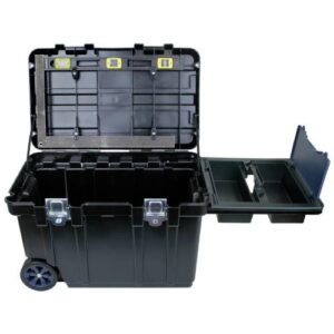 Caja de Herramientas Grande con Ruedas | Uso Rudo y Máxima Capacidad  77.5 x 48 x 49 cm  6531BK