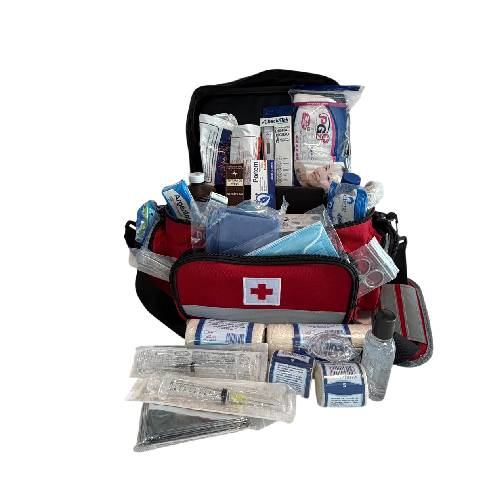Mochila de Primeros Auxilios Equipada 36 x 28 x 23 cm | Kit de Emergencia Profesional Portátil BOMEJ4PLUS - Imagen 4