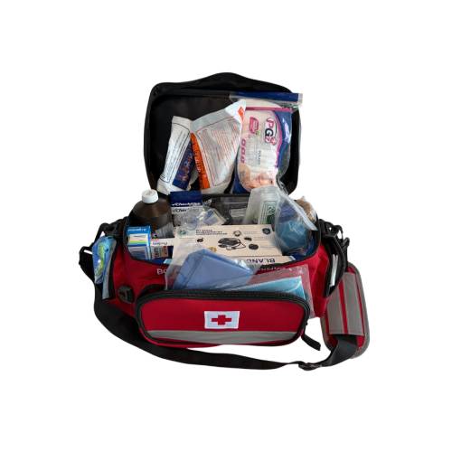 Mochila de Primeros Auxilios Equipada 36 x 28 x 23 cm | Kit de Emergencia Profesional Portátil BOMEJ4PLUS - Imagen 3