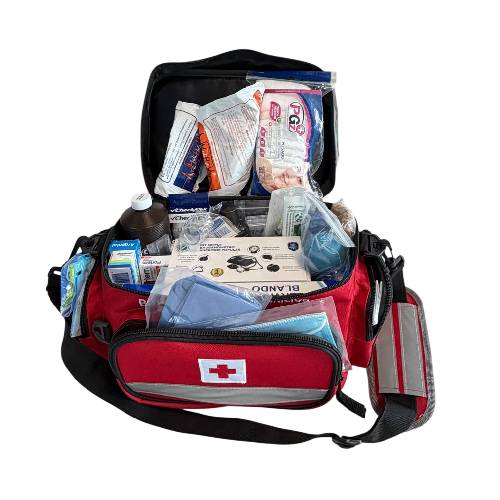 Mochila de Primeros Auxilios Equipada 36 x 28 x 23 cm | Kit de Emergencia Profesional Portátil BOMEJ4PLUS - Imagen 5