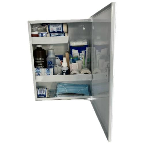 Botiquín Metálico de Pared EQUIPADO XG 40 x 50 x 10 cm Calibre 28 | Seguridad y Organización Profesional BMETIXGB