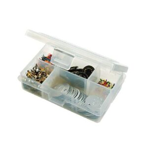 Caja Organizadora Compacta para Piezas Pequeñas | Estuche Transparente Multiusos con Compartimentos | 11.7 × 8.55 × 3.17 cm 1002AB
