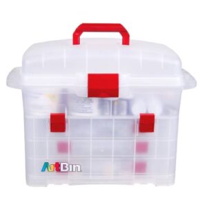 Caja Organizadora de Plástico Grande 44.4 × 44.4 × 30.48 cm | Alta Capacidad con Tapa Segura 6935AB