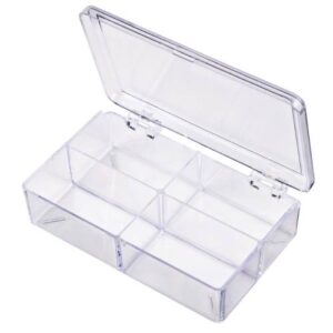 Caja Traslúcida con 4 Compartimentos Multiusos 11.11 × 6.67 × 2.54 cm | Modelo A221