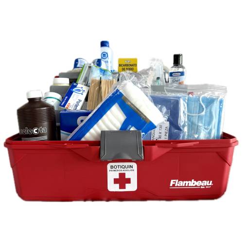 Botiquín Rojo de 3 Bandejas Equipado 41 x 21.6 x 20.5 cm | Organización Profesional para Primeros Auxilios BO6383 - Image 2