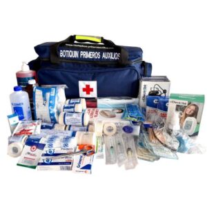 Mochila Azul de Primeros Auxilios Equipada | Botiquín Profesional de Emergencia 56 x 30 x 23 cm BOMEJ6