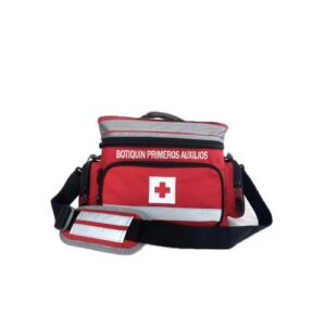 Mochila Botiquín de Lona Roja 36x28x23 cm | Resistente, Portátil y de Gran Capacidad para Emergencias MEJ4
