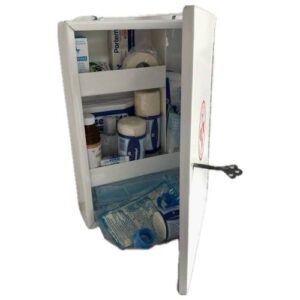 Botiquín de Primeros Auxilios Metálico para Pared (25x35x7 cm) - Calibre 28 | BOMMET2
