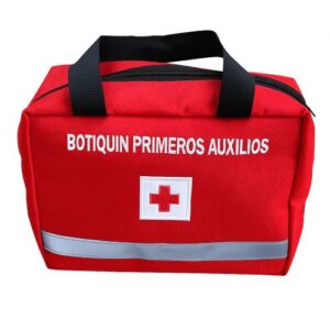 Botiquín Mochila Portátil de Lona Roja Chica 20x15x9 cm | Compacto, Ligero y Fácil de Transportar  PORTATIL