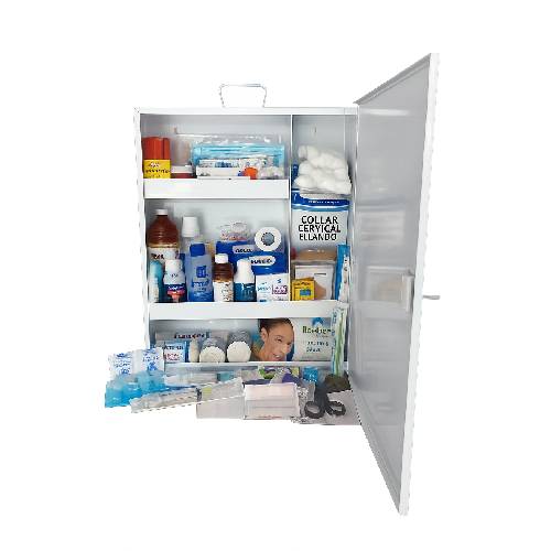 Botiquín Metálico Industrial Equipado 40 x 50 x 10 cm | Alta Capacidad y Organización BOINDUSTRIAL