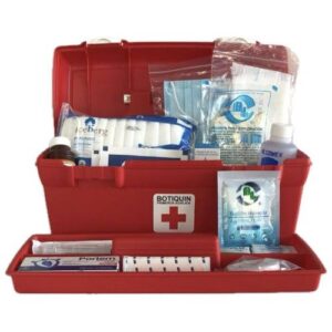 Botiquín Plástico Rojo | Caja de Primeros Auxilios 30 x 11 x 13.5 cm  BOMEJ6743