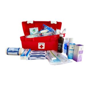 Botiquín Rojo de Plástico 30 x 11 x 13.5 cm – Compacto, Práctico y Equipado para Emergencias  BOROJO.