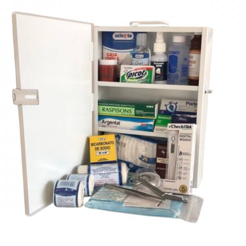 Botiquín Metálico de Pared Equipado – Seguridad y Primeros Auxilios para Hogar, Oficina y Negocio BOMET3