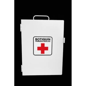 Botiquín Metálico de Pared Calibre 30 | Resistente y Seguro 21x30x7 cm | Ideal Hogar, Oficina e Industria. MET2