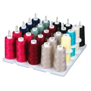 Charola Organizadora para 25 Carretes de Hilo 31.75 x 31.75 cm | Base Porta Hilos Resistente 6901AB